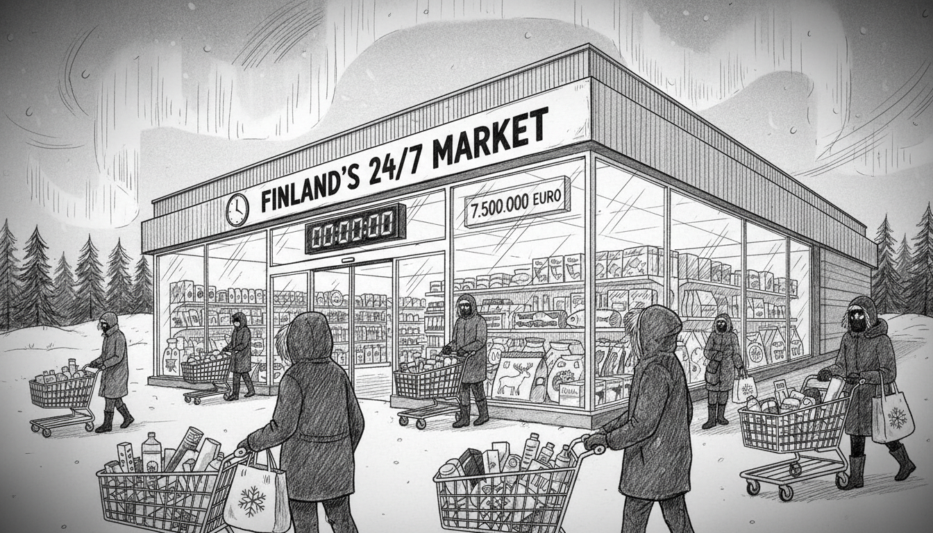 Finland's Grocery War: 7.5M Euro Bet on 24/7 Shopping