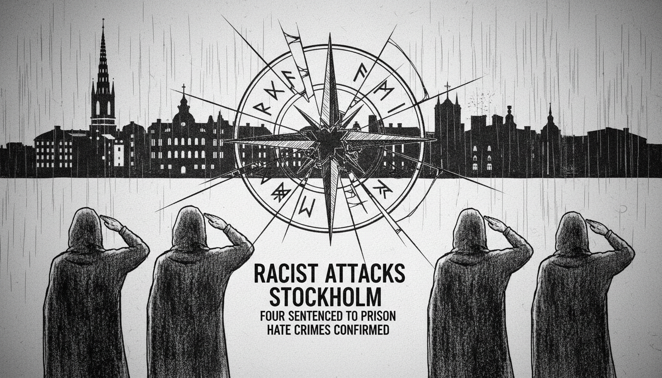 Four Sentenced to Prison for Racist Attacks in Stockholm