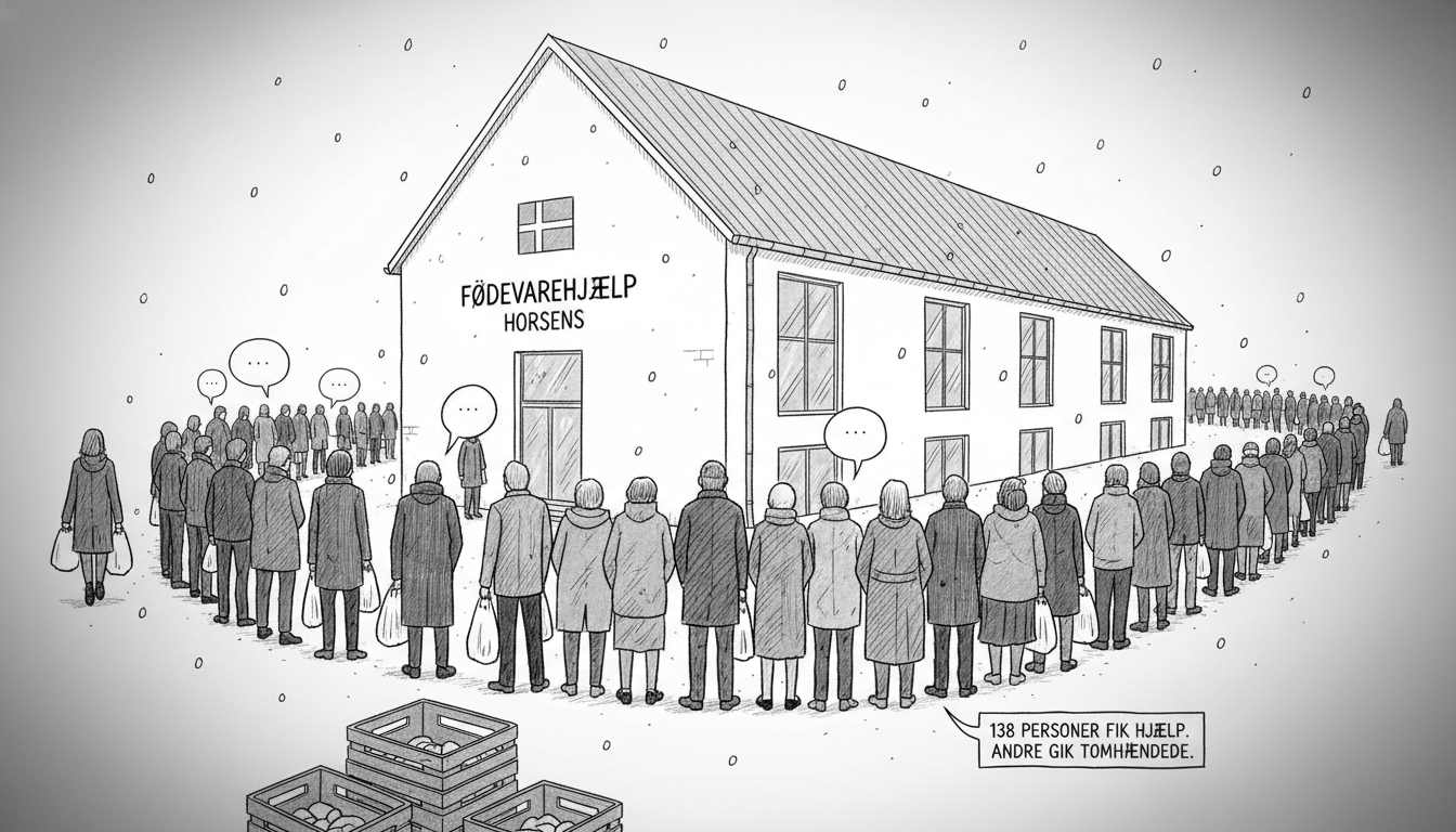 Long queues form at Danish food distribution centers as prices rise