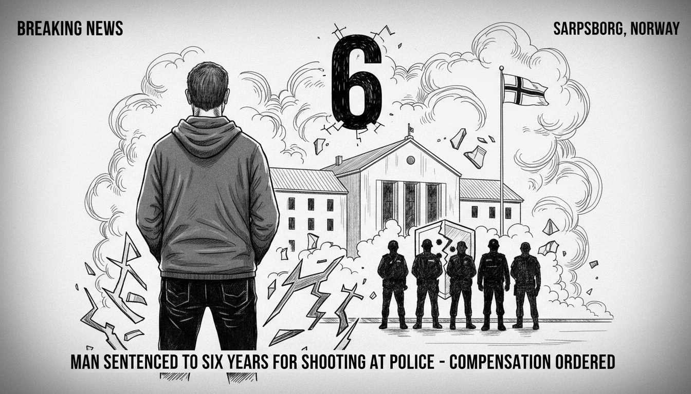 Man sentenced to six years for shooting at police officers in Sarpsborg