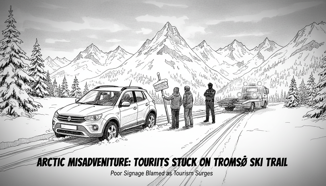 Tourists Drive Car Into Tromsø Ski Trail and Get Stuck