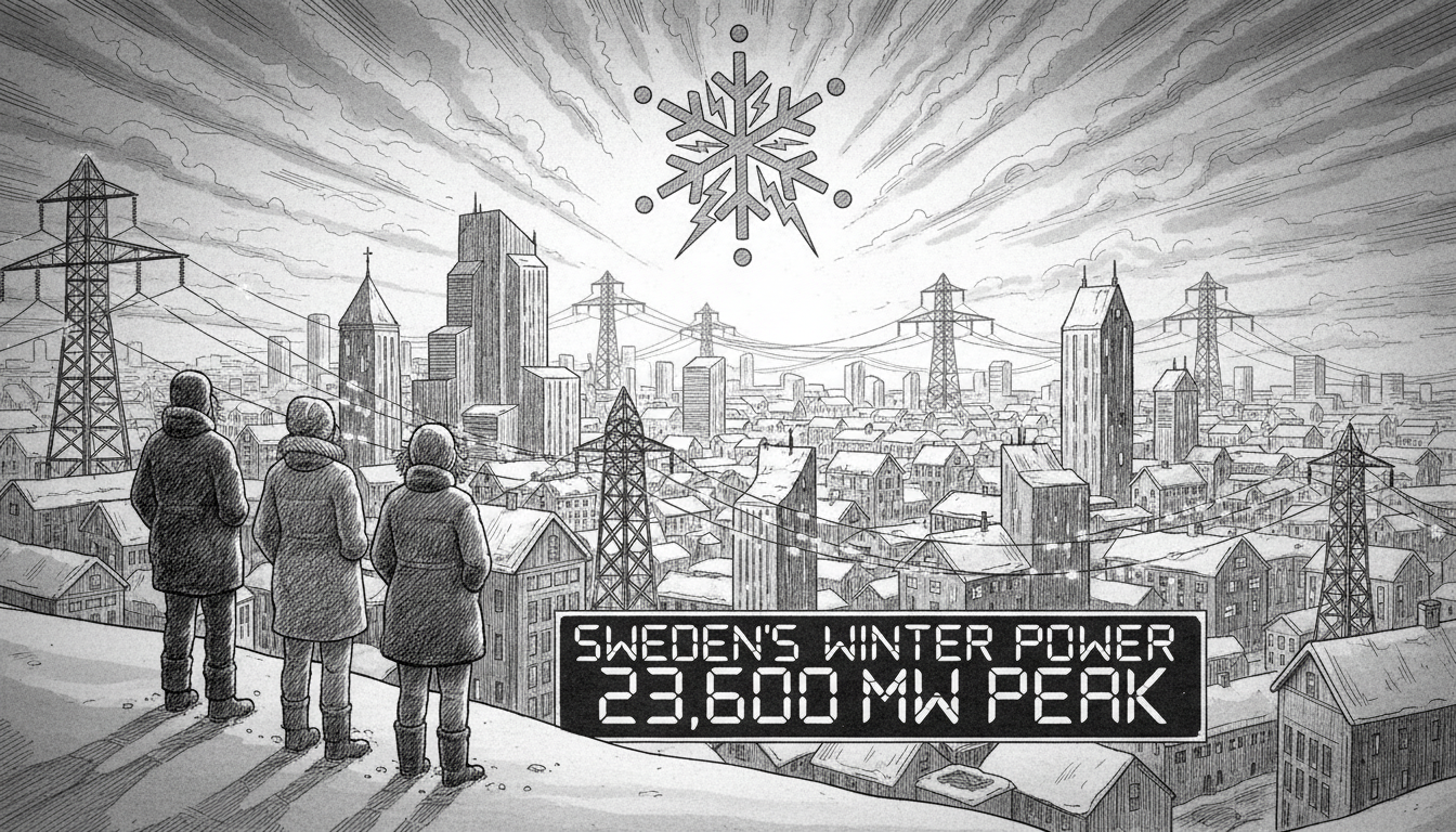 Sweden's Winter Power Demand Hits 23,600 MW Peak