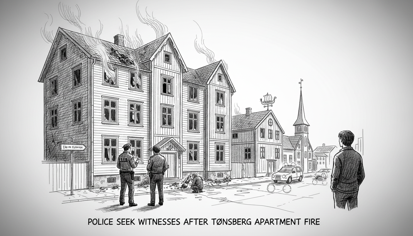 Police Seek Witnesses After Apartment Building Fire in Tønsberg