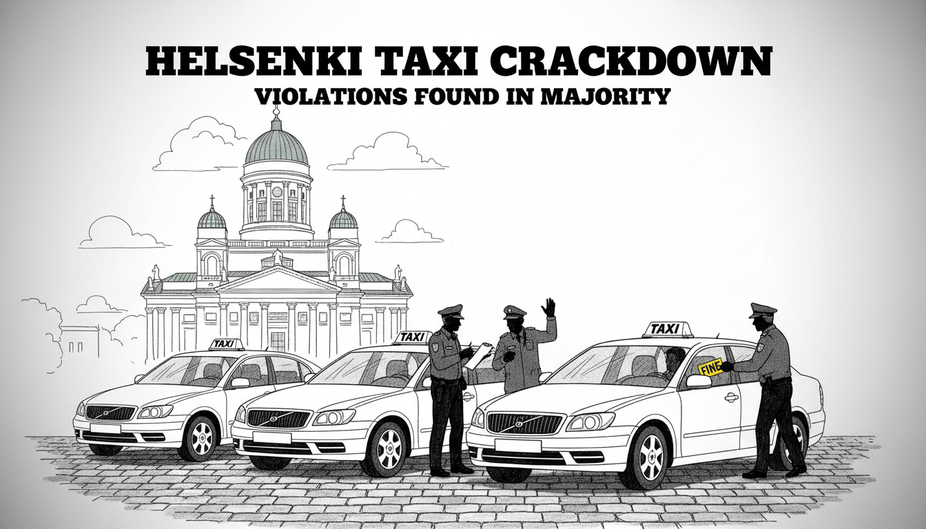 Helsinki Taxi Crackdown Finds Violations in Majority of Vehicles