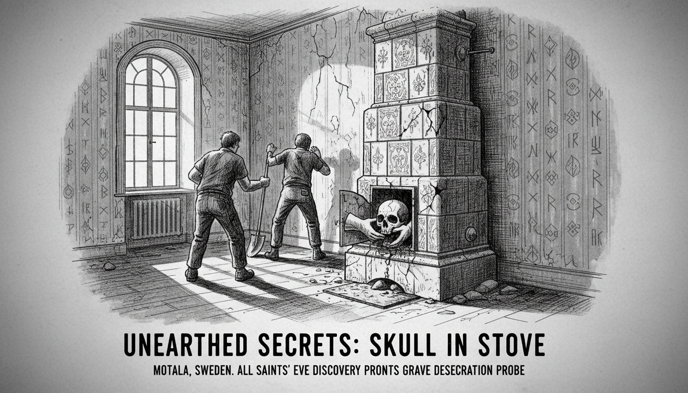 Cleaning Crew Discovers Human Skull in Swedish Tile Stove