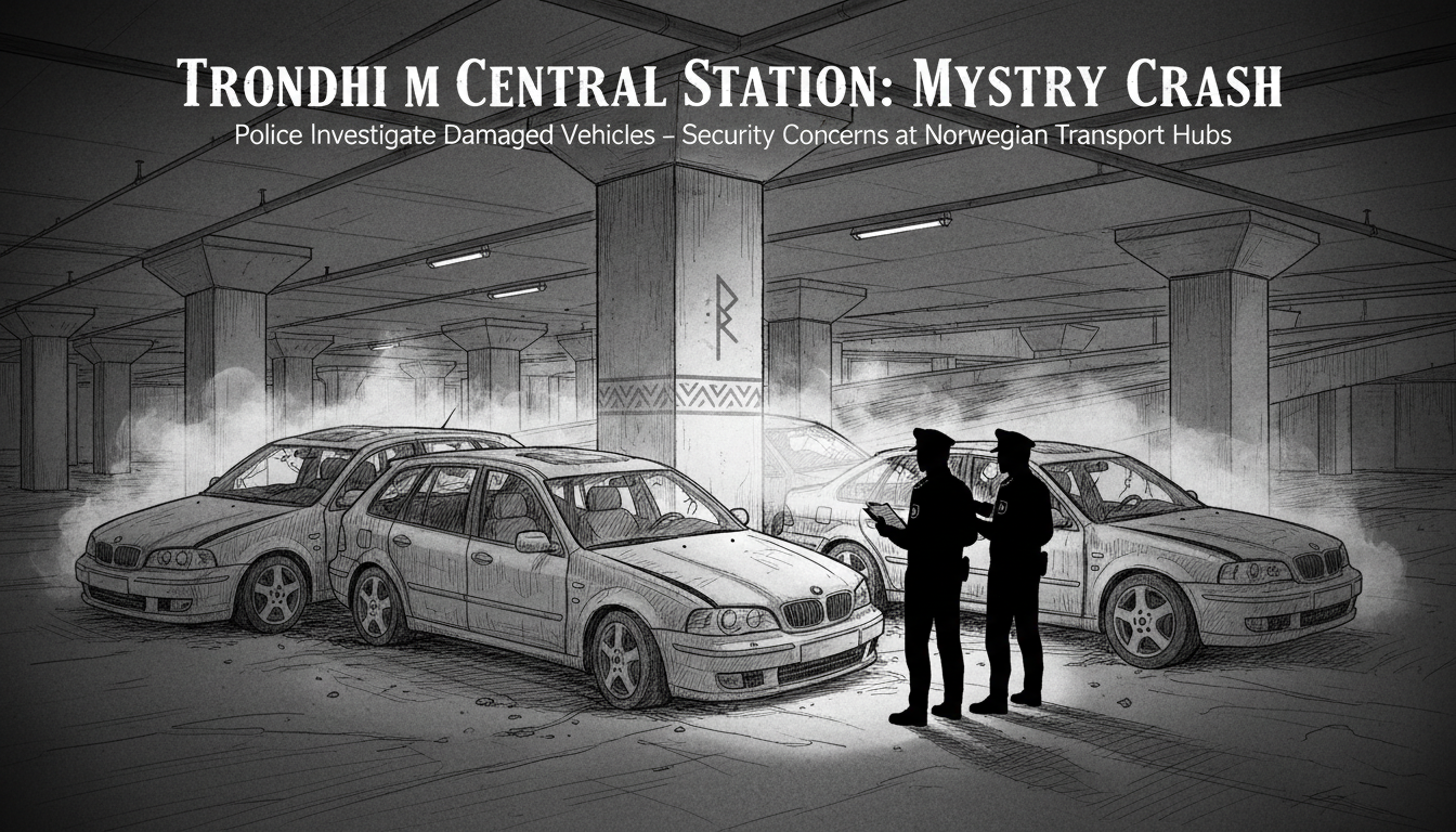 Damaged Cars Found in Trondheim Central Station Parking Garage
