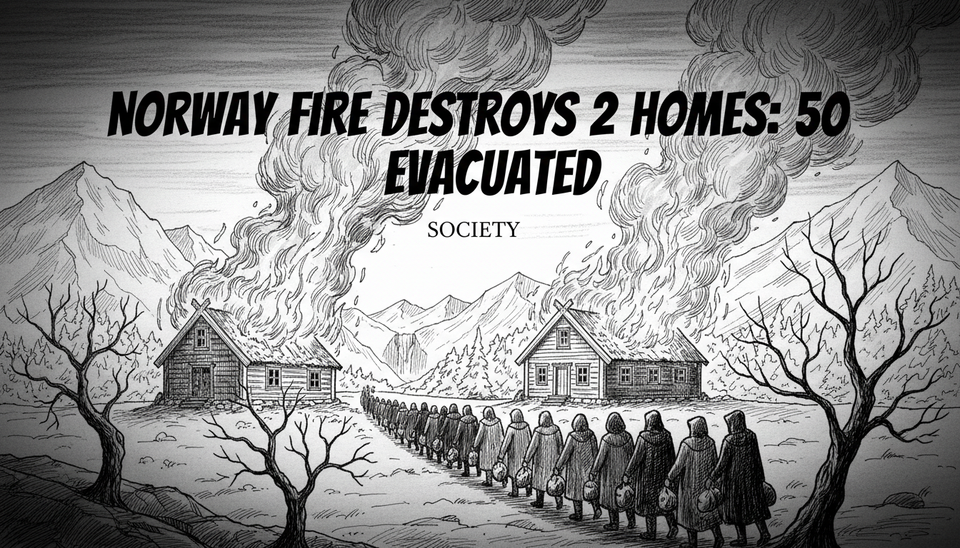 Norway Fire Destroys 2 Homes: 50 Evacuated