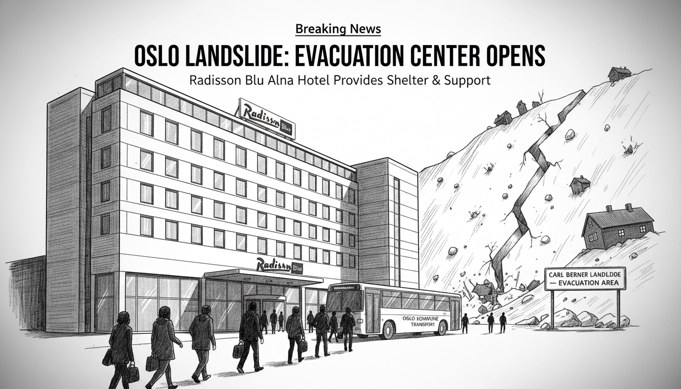 Evacuation Center Opens After Oslo Landslide