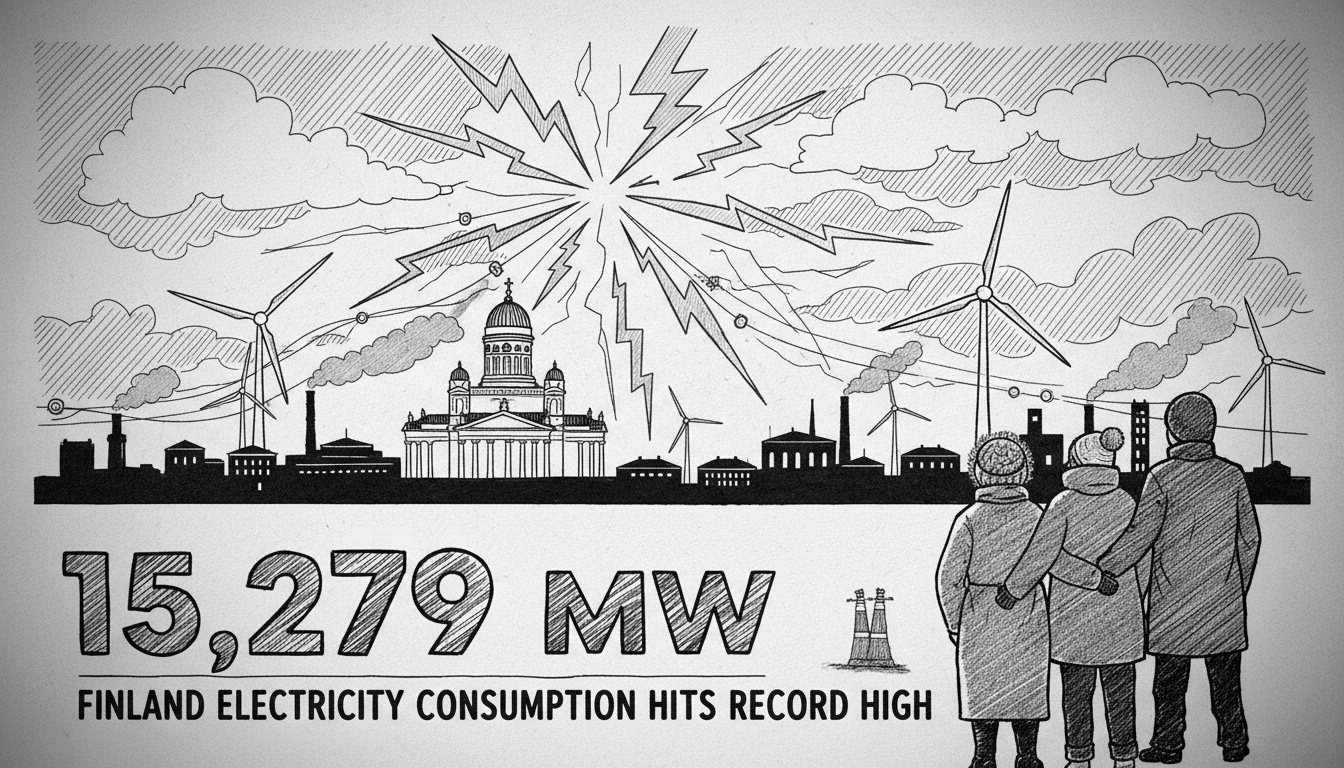 Finland Electricity Consumption Hits Record High: 15,279 MW