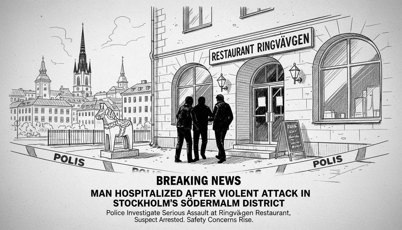 Man Hospitalized After Violent Attack in Stockholm's Södermalm District