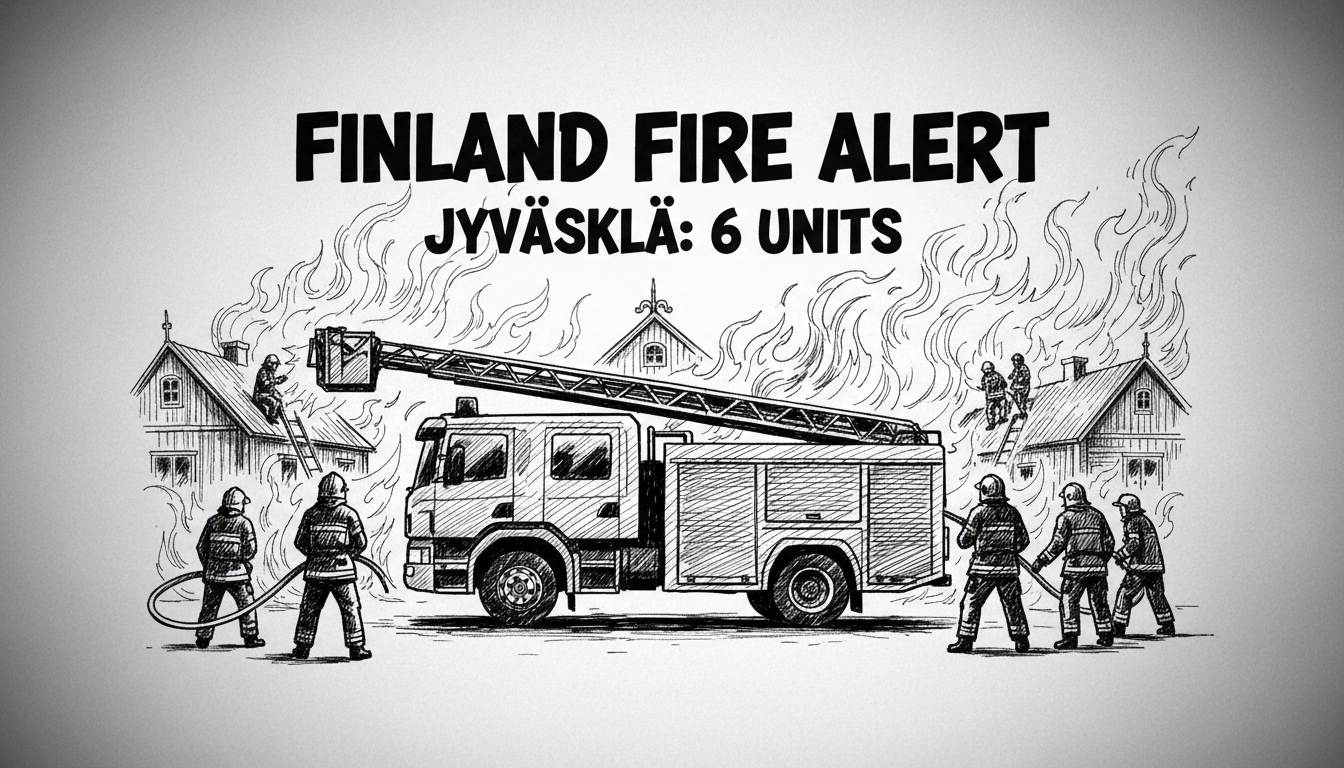 Finland Fire Alert: 6 Units in Jyväskylä