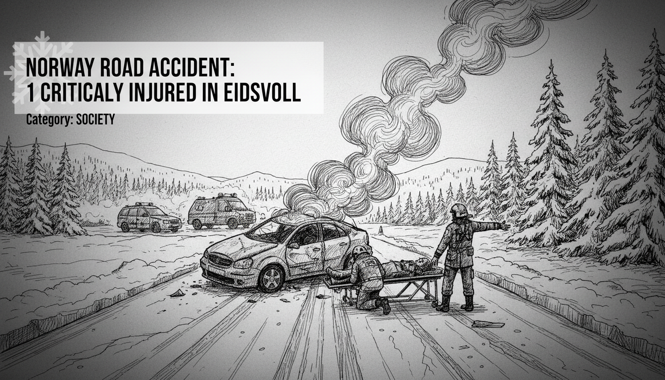 Norway Road Accident: 1 Critically Injured in Eidsvoll