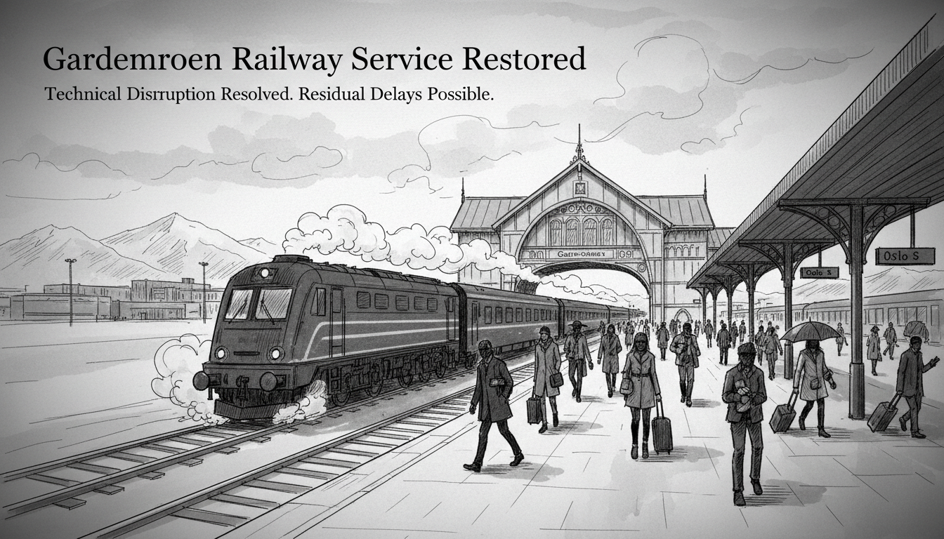 Gardermoen Railway Service Restored After Technical Disruption