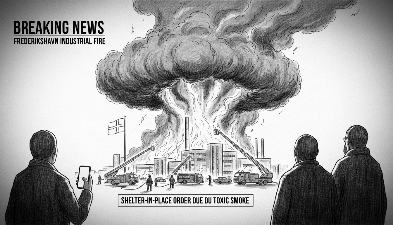 Industrial Building Fire in Frederikshavn Prompts Shelter-in-Place Order