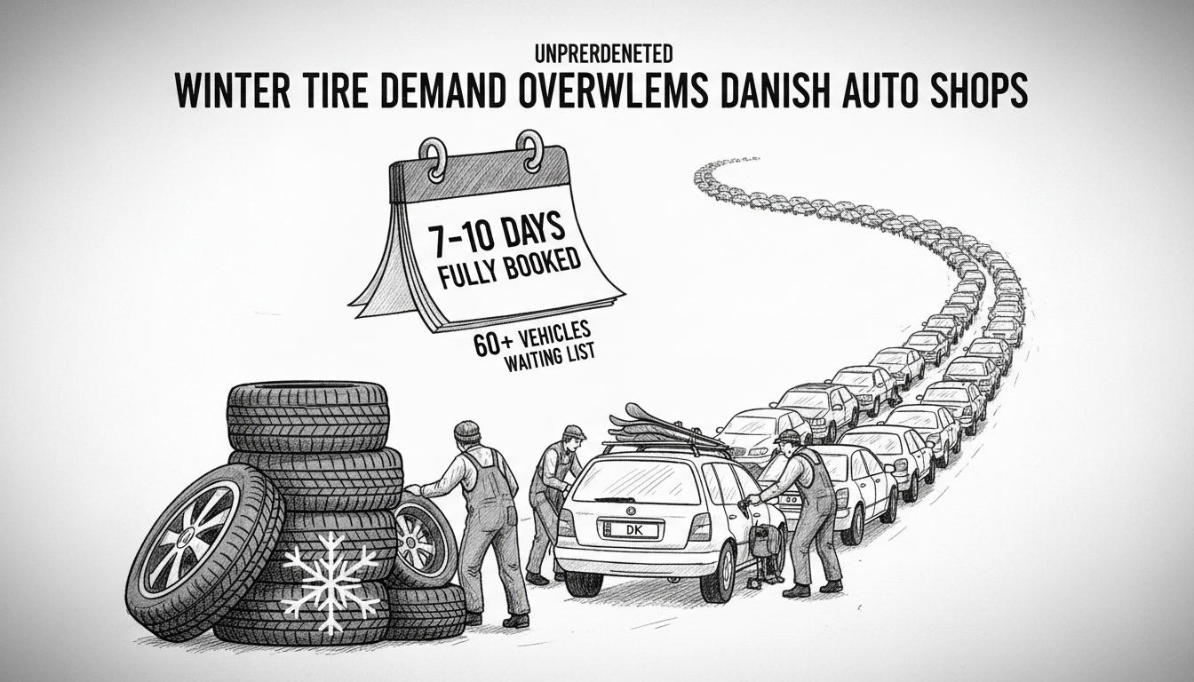 Unprecedented Winter Tire Demand Overwhelms Danish Auto Shops