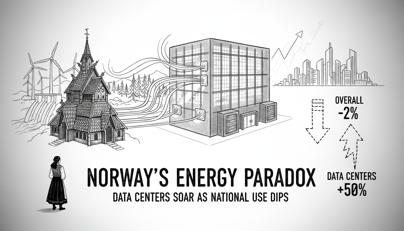 Norway's Energy Use Declines as Data Centers Set Consumption Records