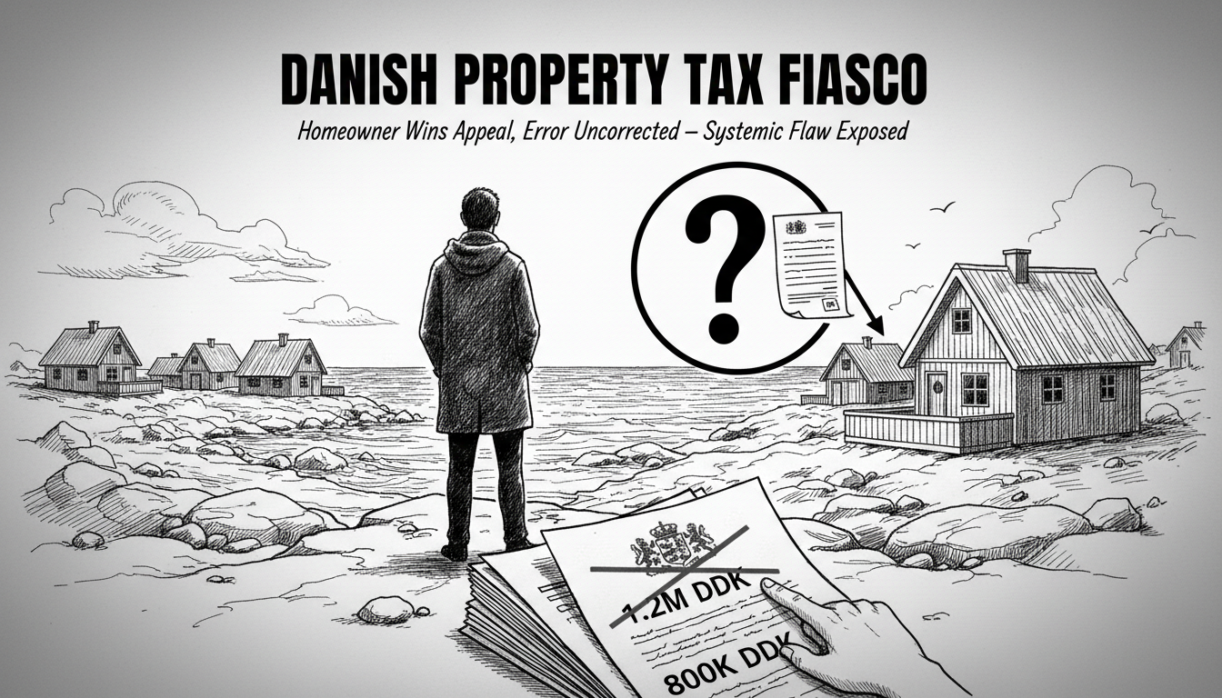 Danish homeowner wins property tax appeal but error remains uncorrected