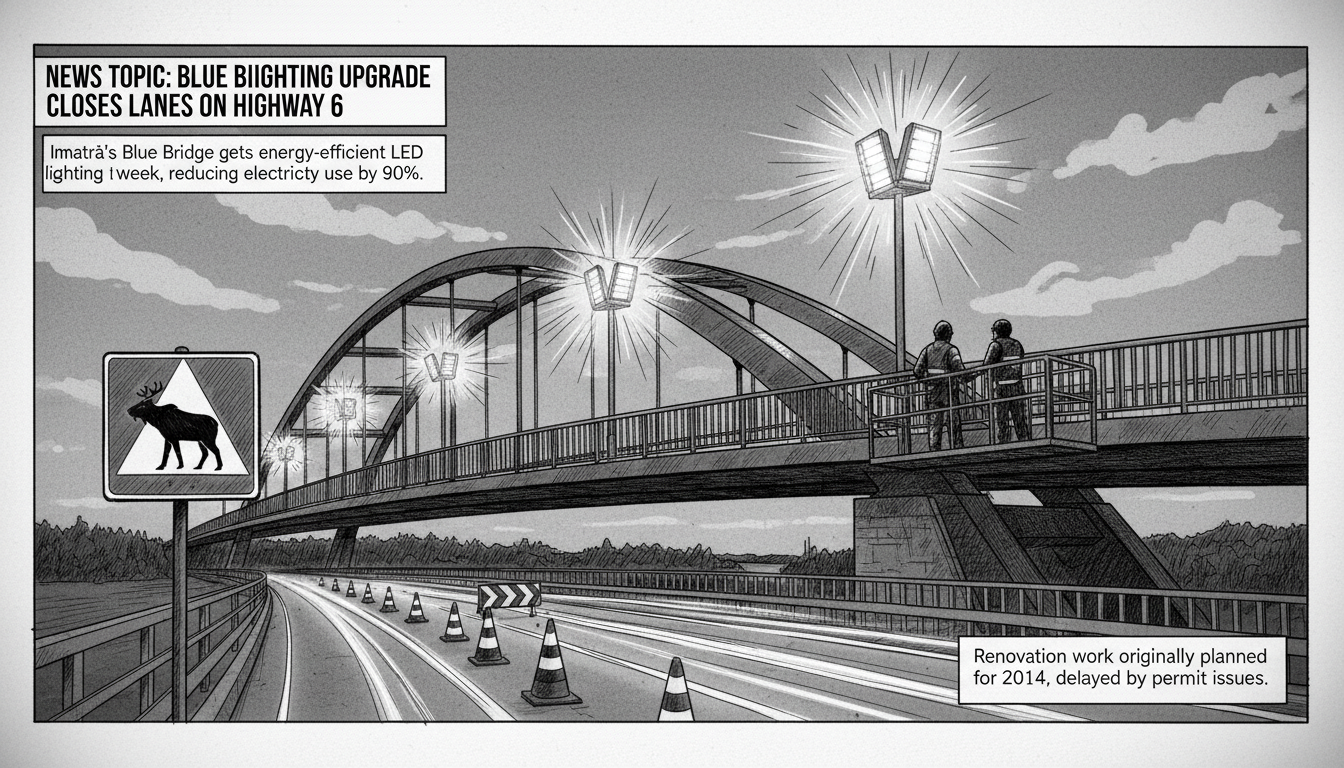 Blue Bridge Lighting Upgrade Closes Lanes on Highway 6