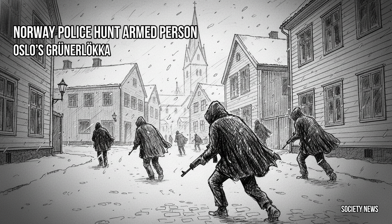 Norway Police Hunt Armed Person in Oslo's Grünerløkka