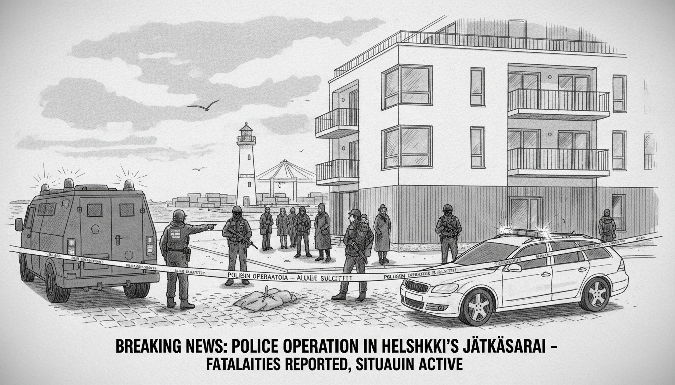 Police Operation Underway in Helsinki's Jätkäsaaari District