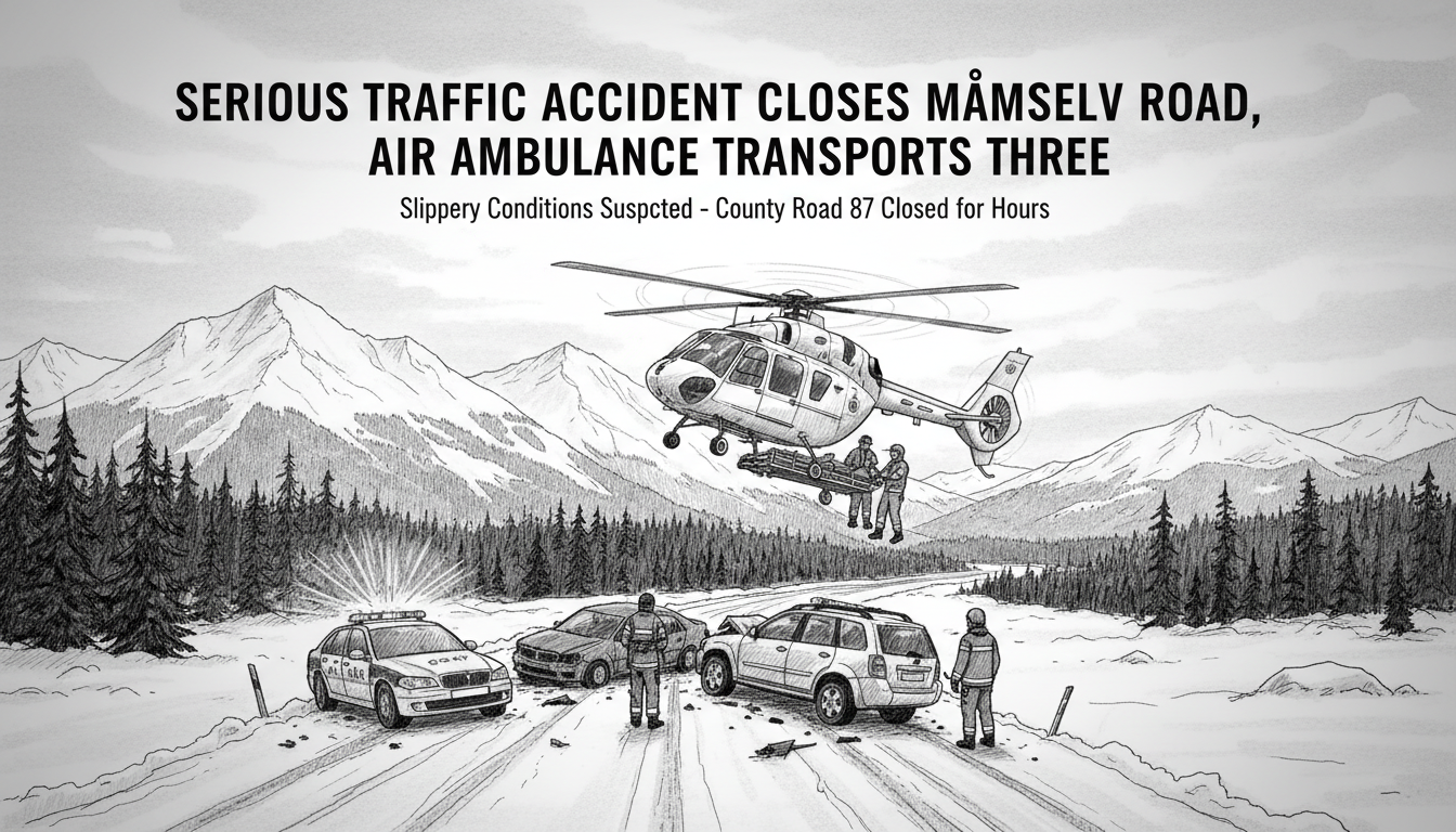 Serious Traffic Accident in Målselv Prompts Air Ambulance Response