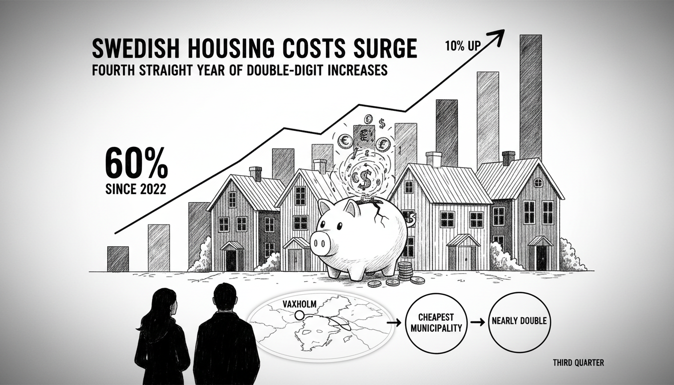 Swedish Housing Costs Surge in Third Quarter