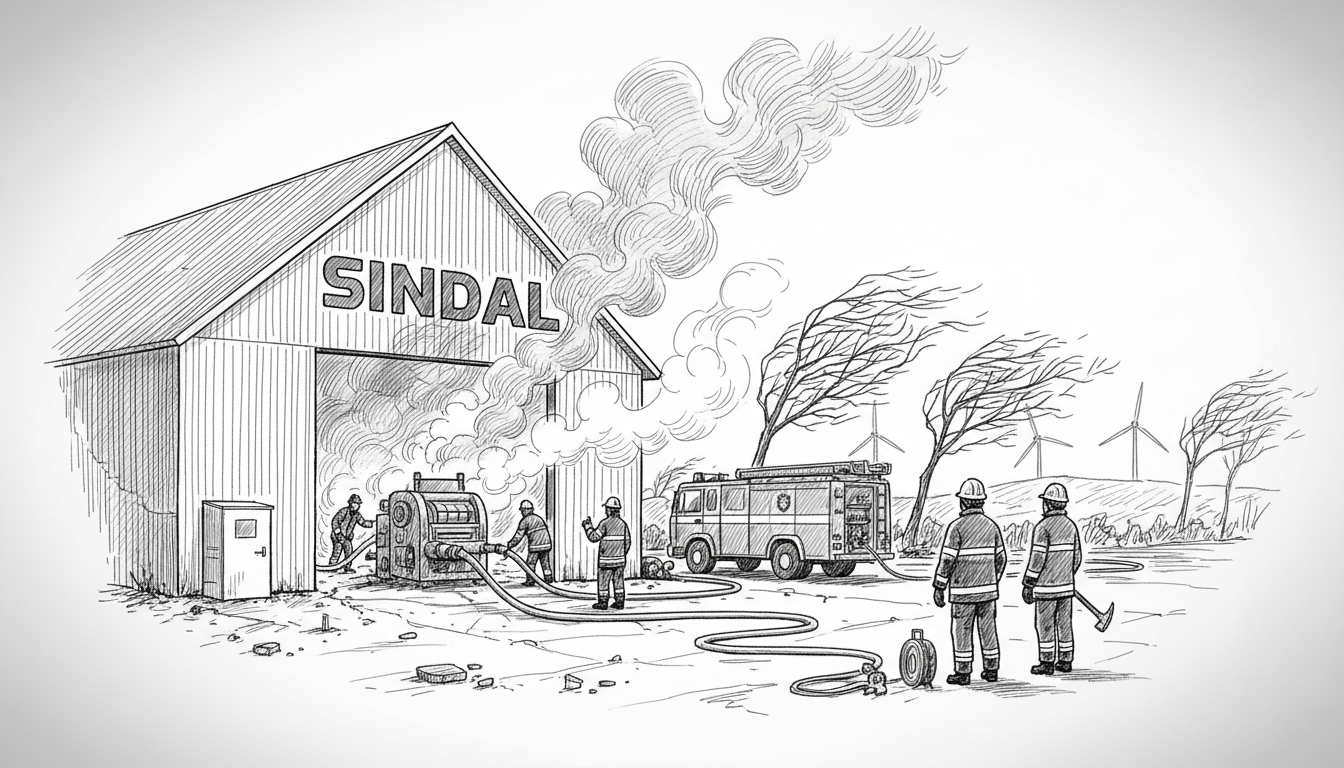 Industrial Building Fire in Sindal Quickly Controlled