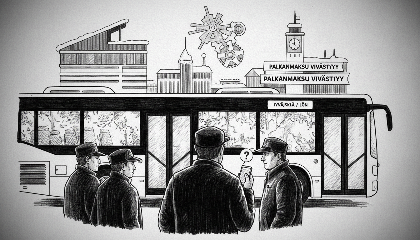 Jyväskylä Bus Drivers Face Payroll Delays as Company Implements New System