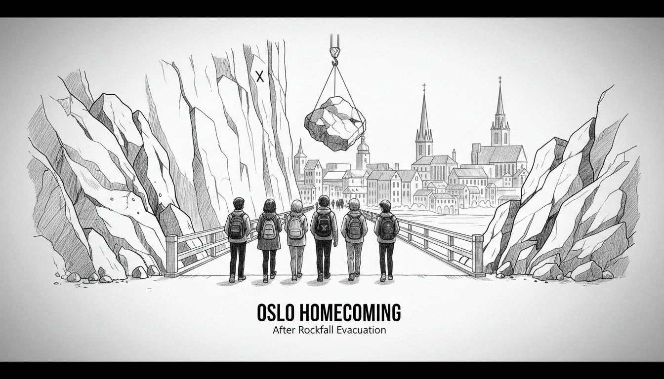 Evacuated Oslo Students Return Home After Rockfall