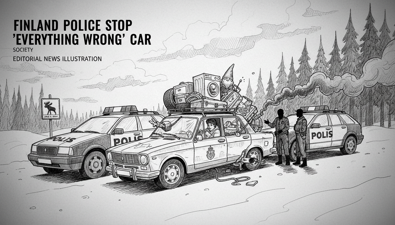 Finland Police Stop Car With 'Everything Wrong'