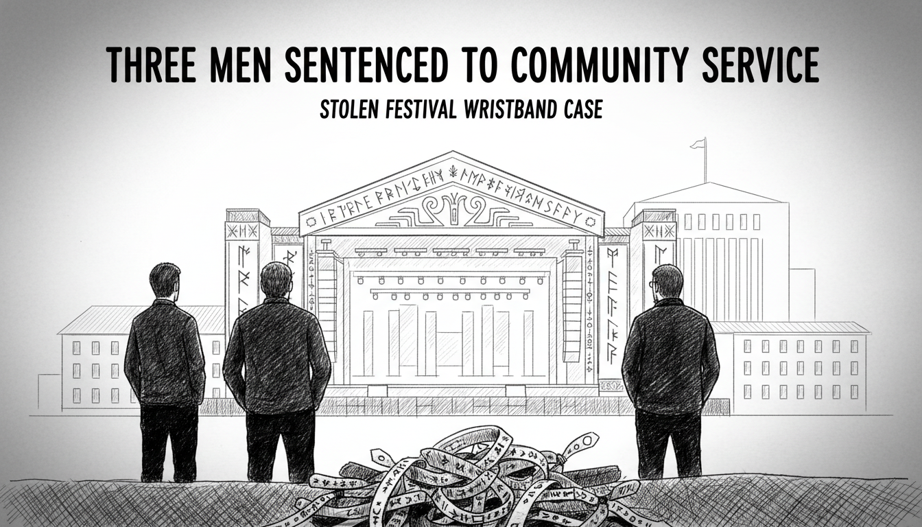 Three Men Sentenced to Community Service in Stolen Festival Wristband Case