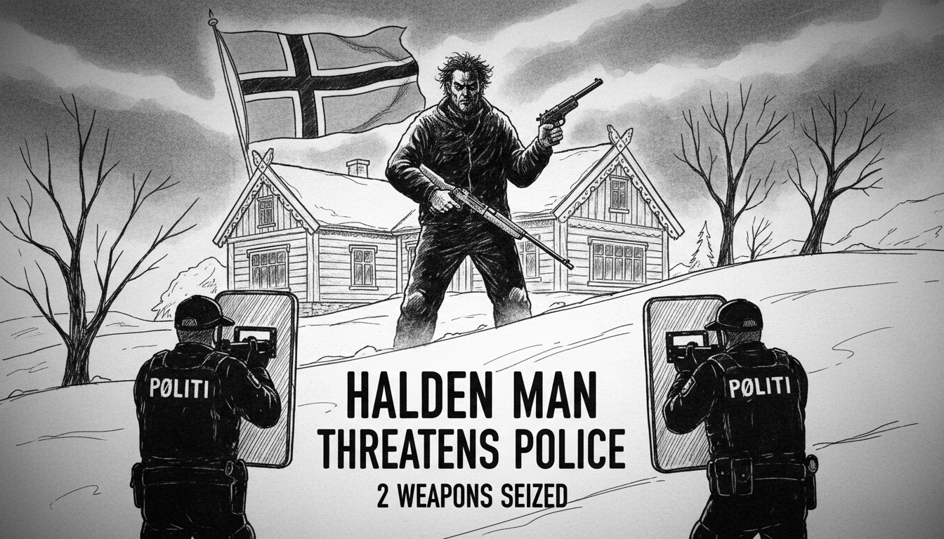Halden Man Threatens Police: 2 Weapons Seized