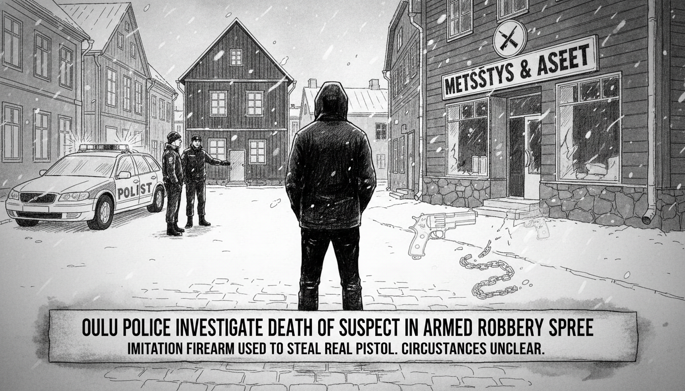Oulu Police Investigate Death of Suspect in Armed Robbery Spree