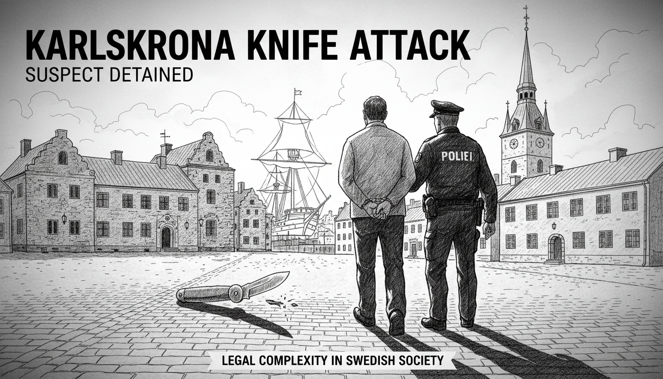 Suspect Detained Following Karlskrona Knife Attack