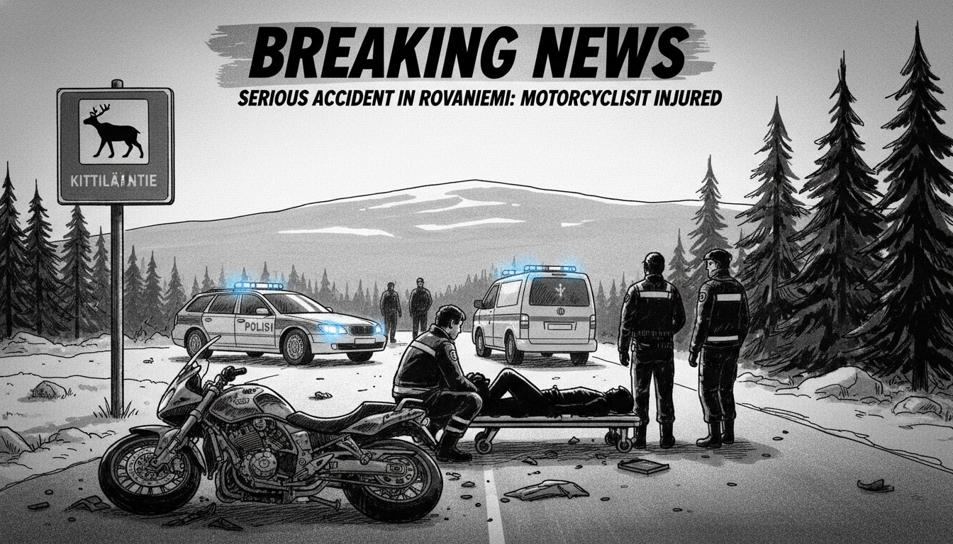 Serious Accident in Rovaniemi Leaves Motorcyclist Injured