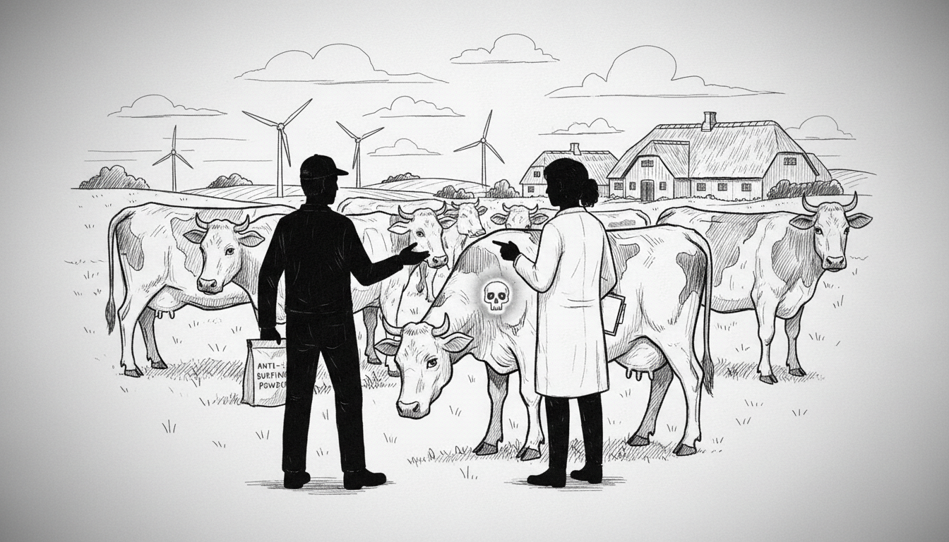 Danish Dairy Farmers Question Cow Anti-Burping Powder