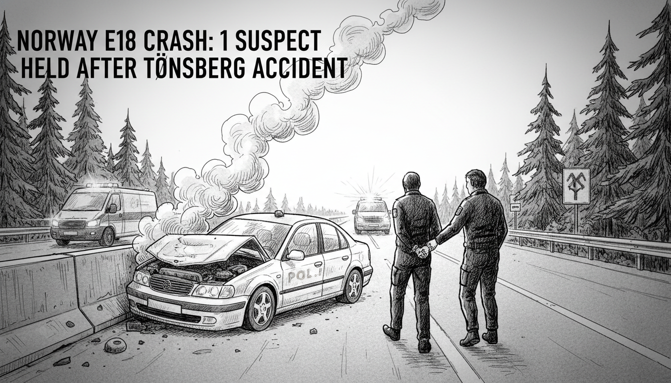 Norway E18 Crash: 1 Suspect Held After Tønsberg Accident