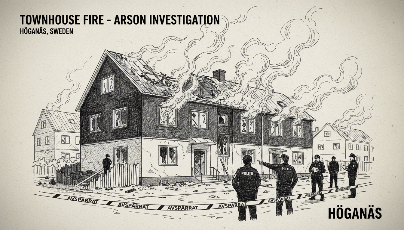 Townhouse Fire Outside Höganäs Investigated as Arson