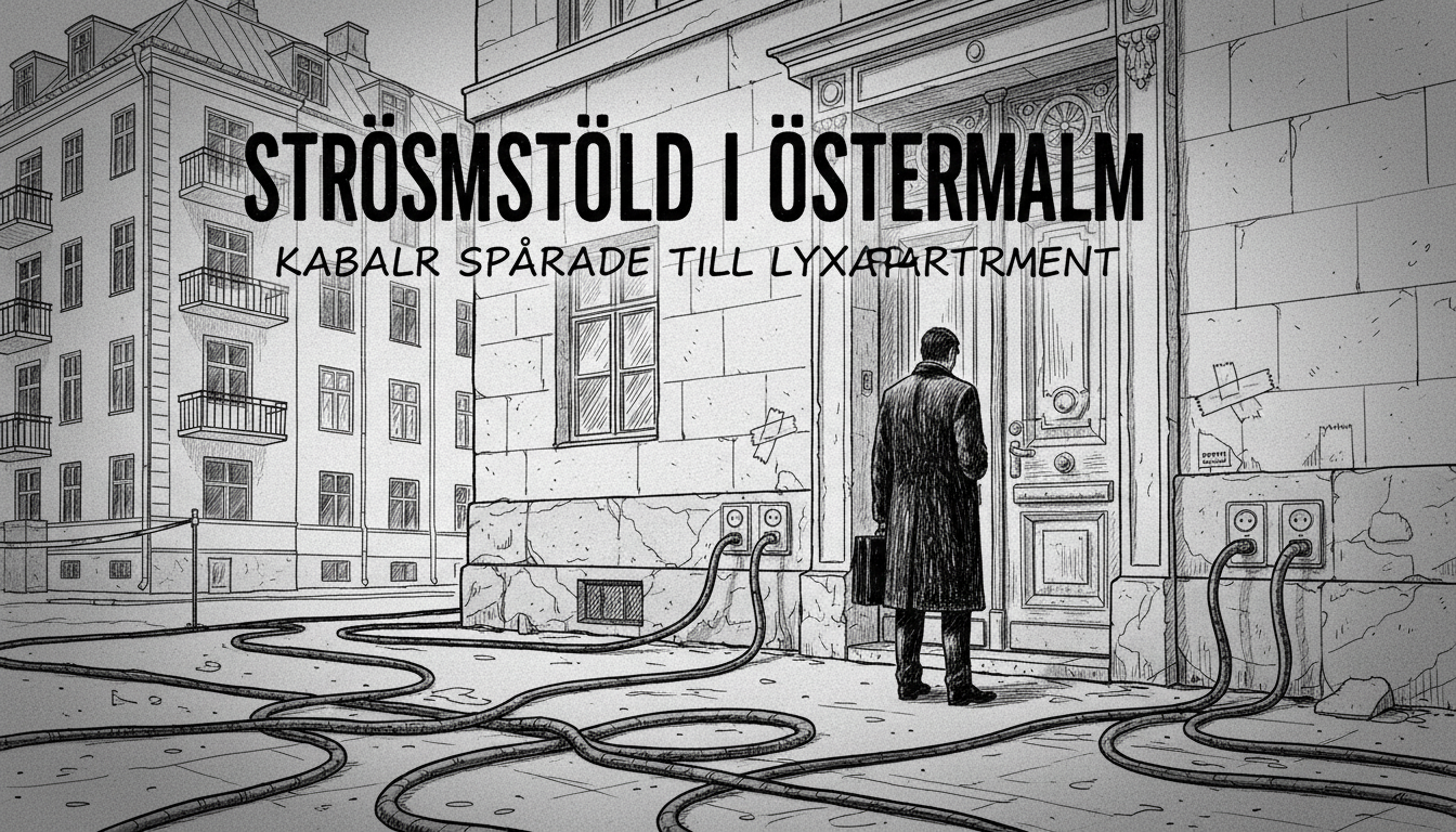 Power Cables Lead to Electricity Theft in Stockholm's Östermalm