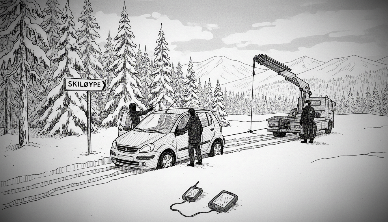 Mexican Tourists Drive Car Into Ski Trail in Tromsø