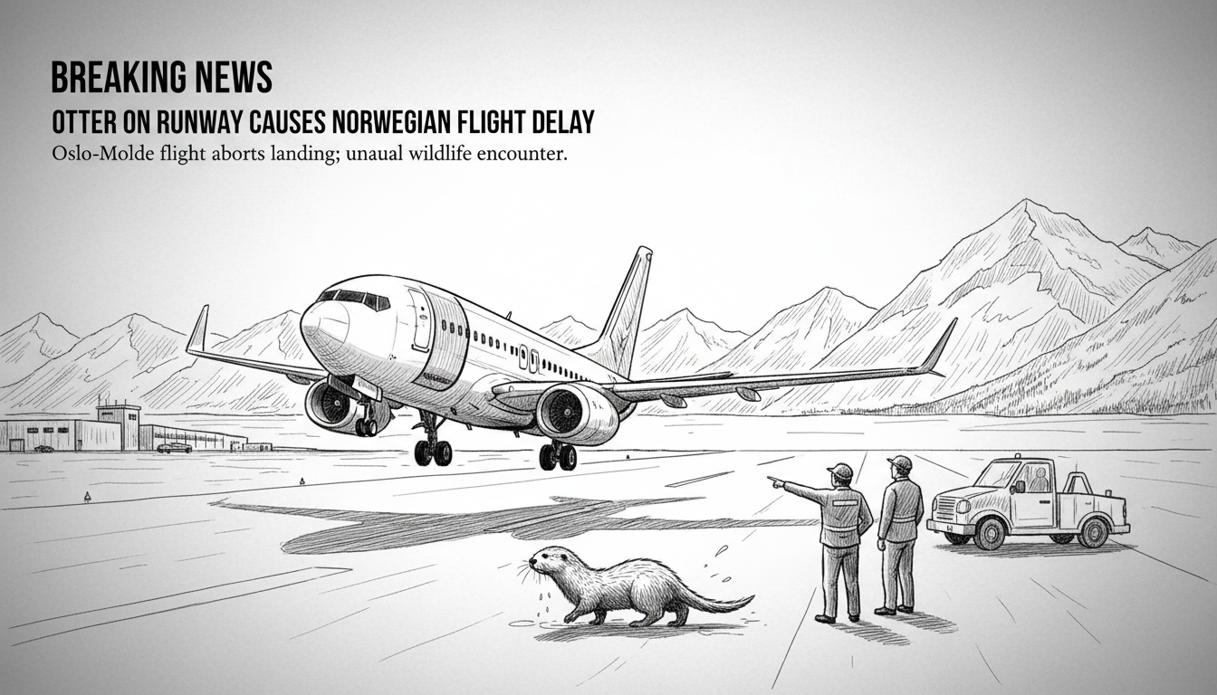 Norwegian Flight Delays Landing Due to Otter on Runway