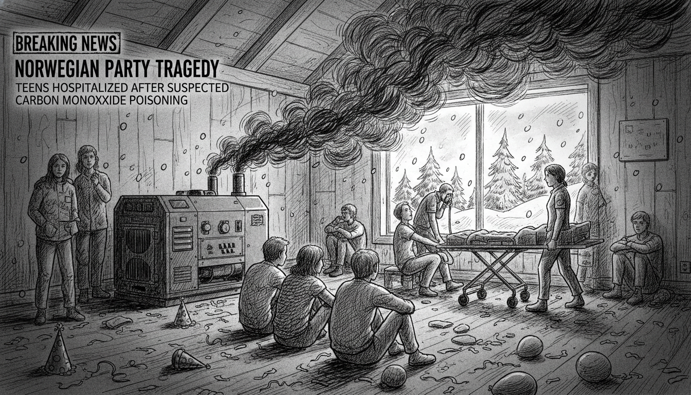 Teenagers Hospitalized After Suspected Carbon Monoxide Poisoning at Norwegian Party