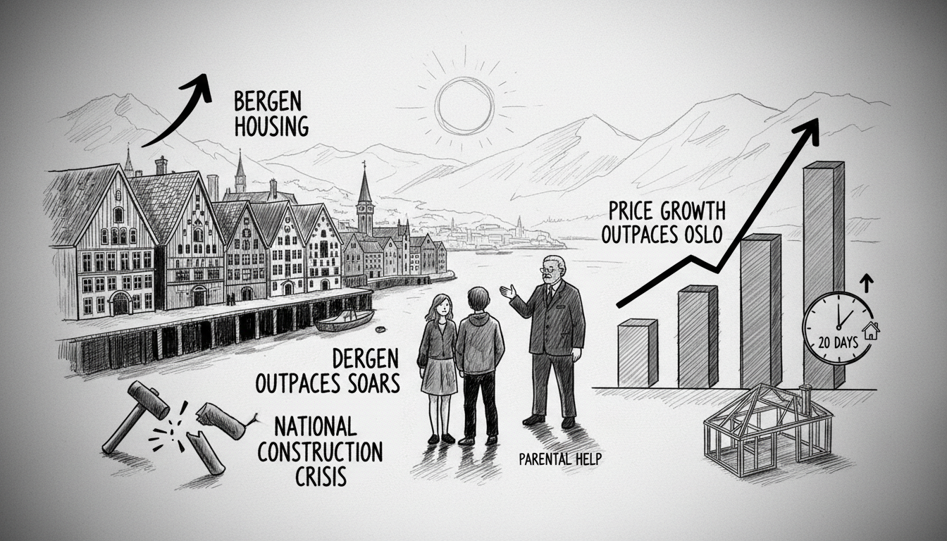 Bergen Housing Market Outpaces Oslo as Demand Soars