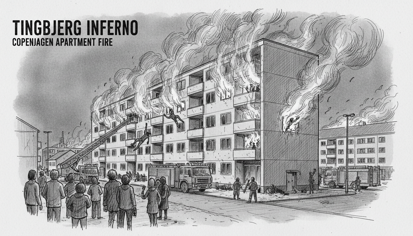 Apartment Fire in Copenhagen's Tingbjerg District Prompts Emergency Response