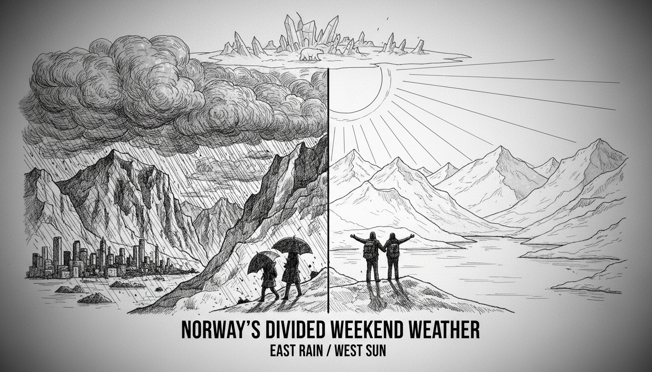 Norway's Weekend Weather Divides East and West