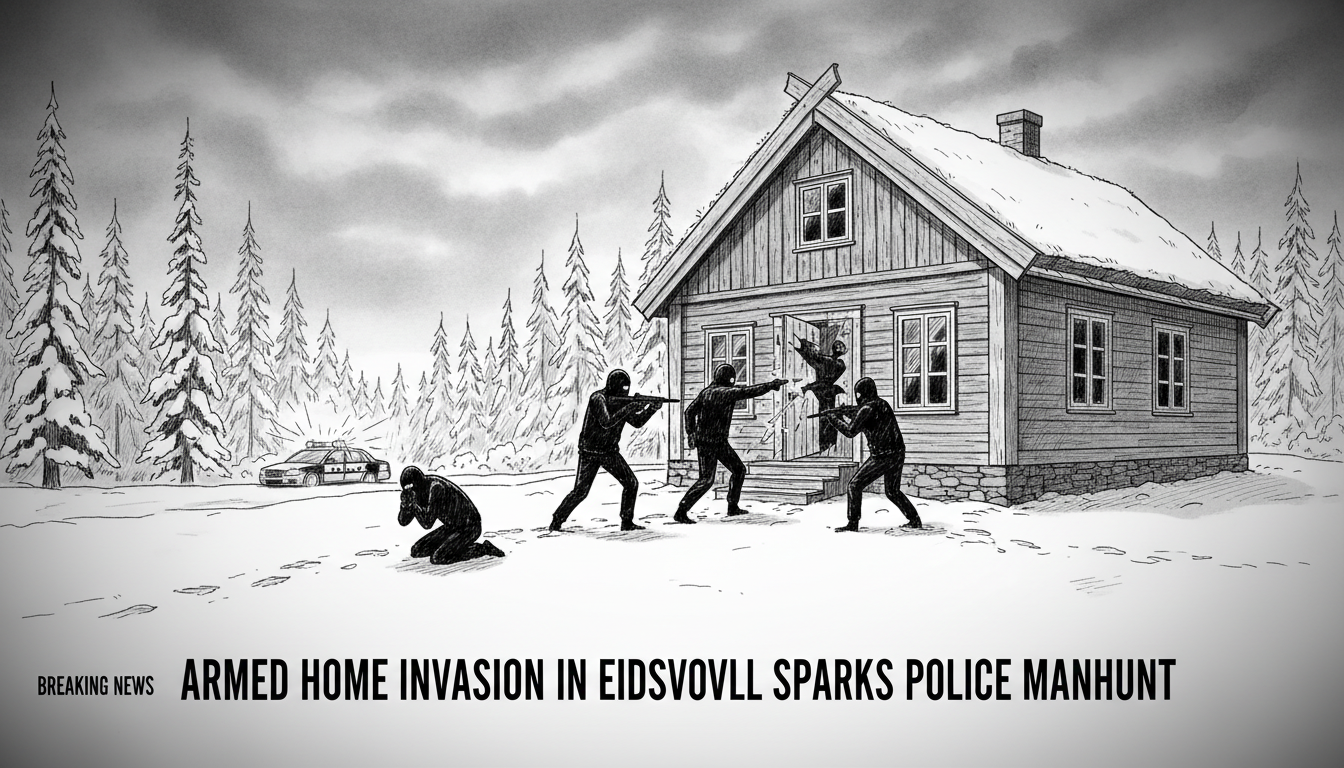 Armed Home Invasion in Eidsvoll Sparks Police Manhunt