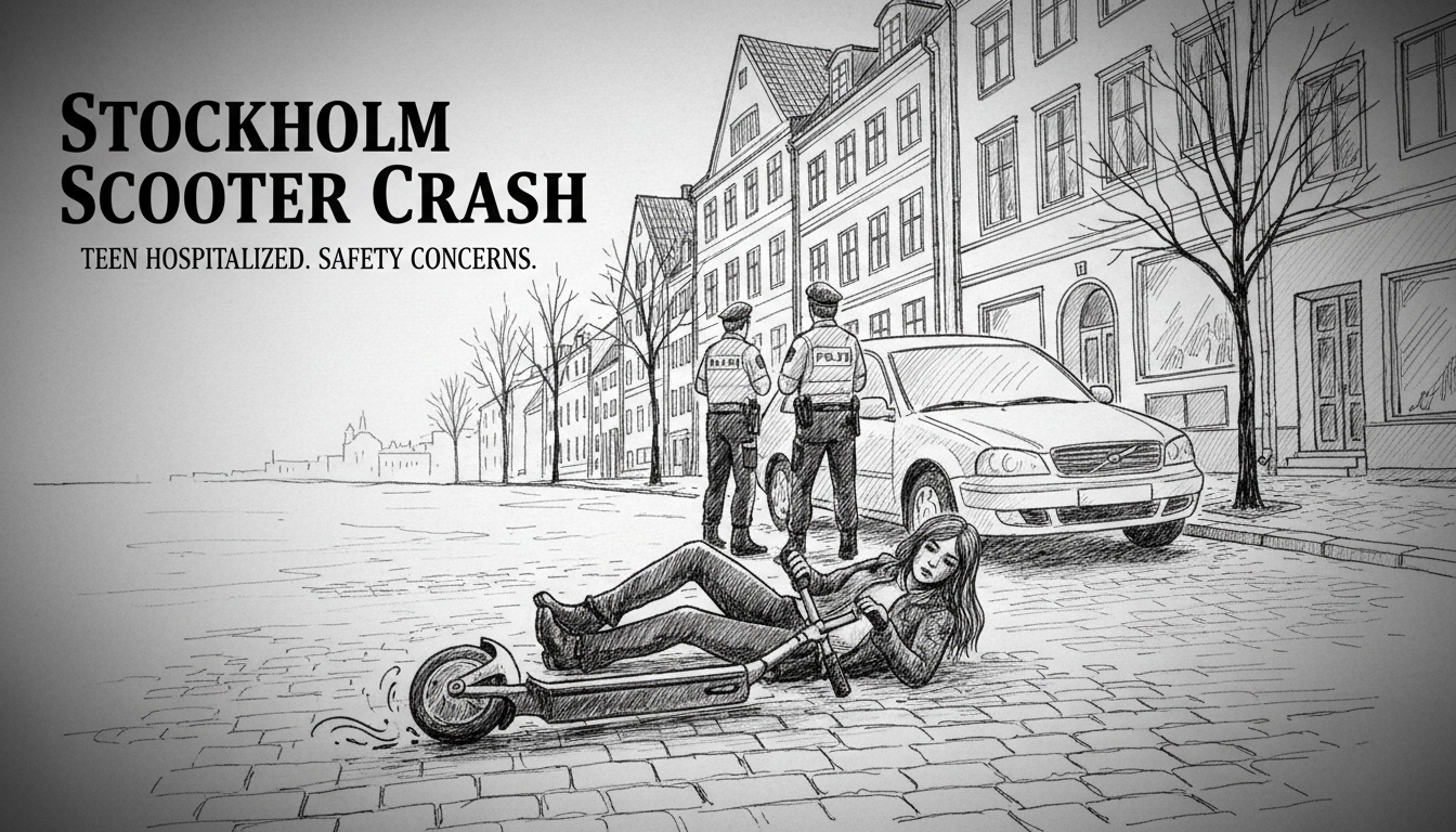 Teen Girl Hospitalized After Stockholm Area Scooter Collision