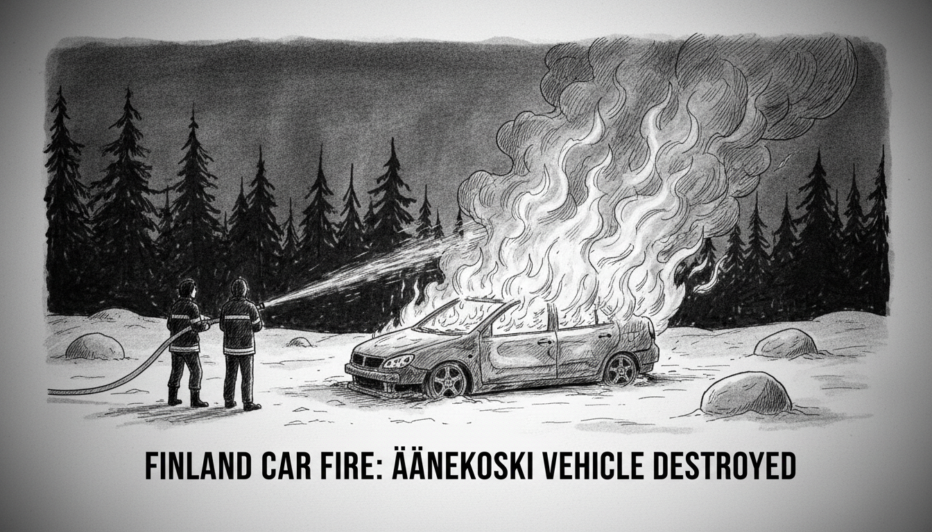 Finland Car Fire: Äänekoski Vehicle Destroyed