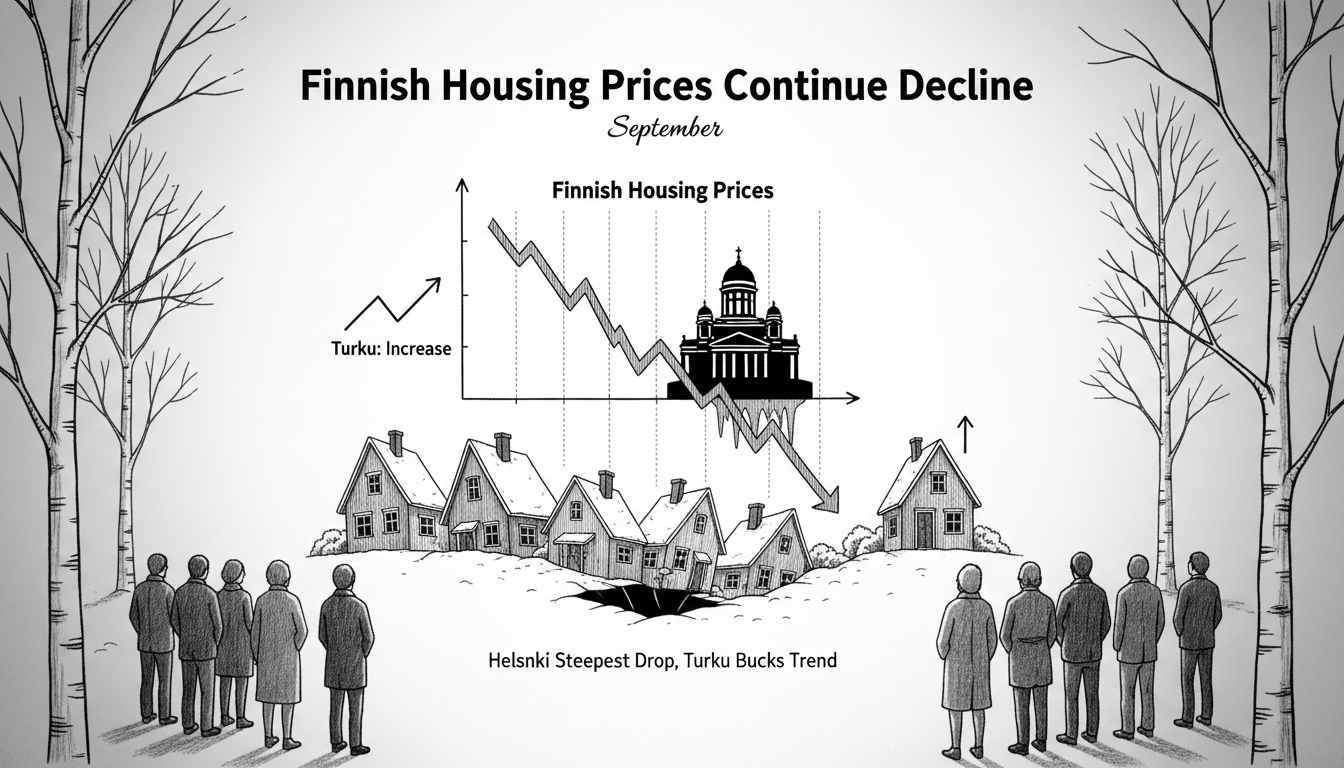 Finnish Housing Prices Continue Decline in September