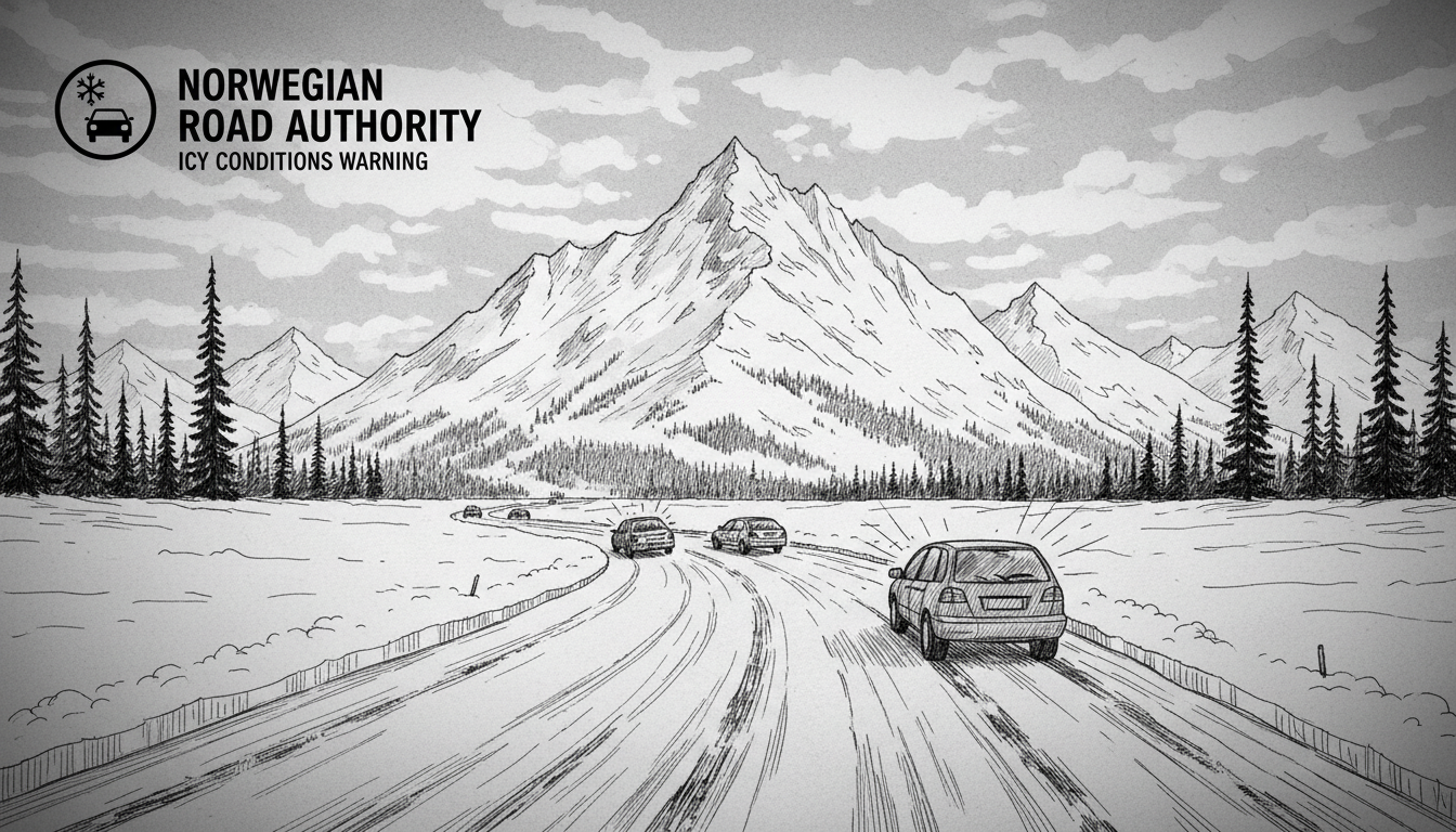 Norwegian Road Authority Warns Drivers of Icy Conditions in Western Regions